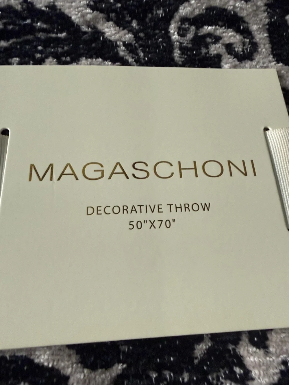 Magaschoni Black & Cream Halloween Jacquard Throw